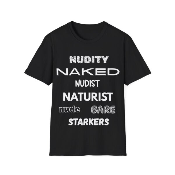 Nudity Words. Bold Nudist Shirt. Naturist Lifestyle