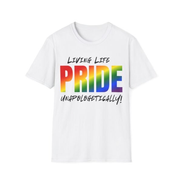 Living Life Unapologetically. Gay LGBT Bold Pride Slogan Tee
