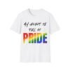 My Heart is Full of Pride. Gay LGBT Bold Pride Slogan Tee