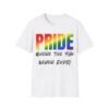 Pride: Where the Fun Never Ends. Gay LGBT Bold Slogan Tee