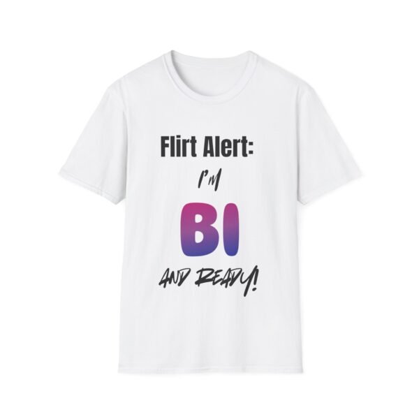 6901913241170398033_2048.jpeg Flirt Alert I am Bi and Ready. Bisexual Pride Unisex T-Shirt