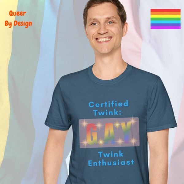 Certified Twink Twink Enthusiast_indigo blue t-shirt Certified Twink Twink Enthusiast_indigo blue t-shirt