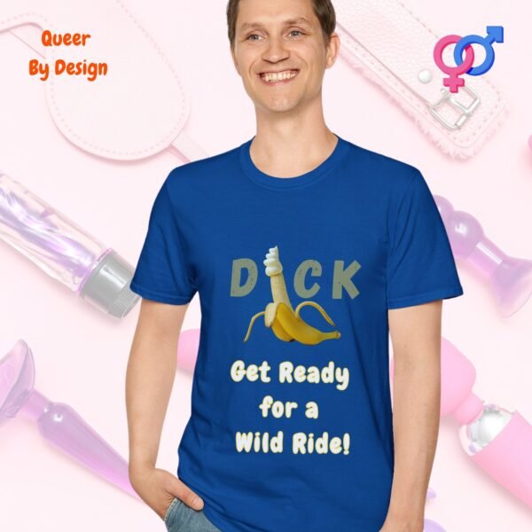 Cock Get Ready for a Wild Ride_navy blue t-shirt
