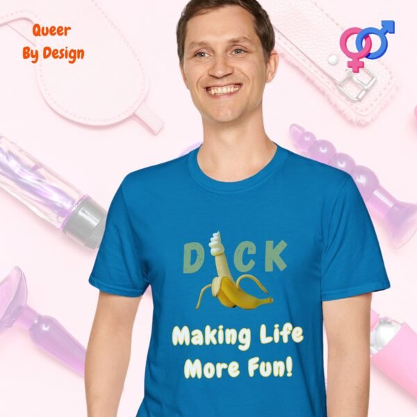 Cock Making Life More Fun_sapphire blue t-shirt
