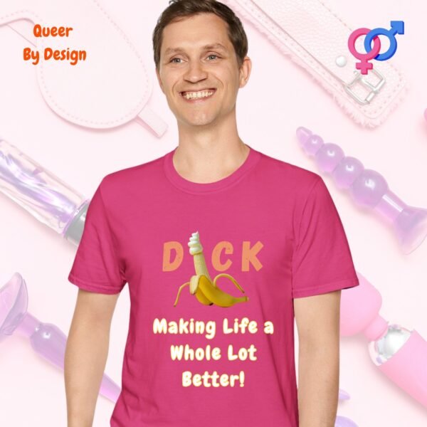 Cock Making Life a Whole Lot Better_heliconia t-shirt