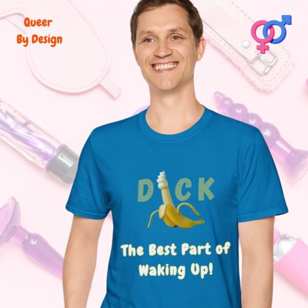 Cock The Best Part of Waking Up_sapphire blue t-shirt