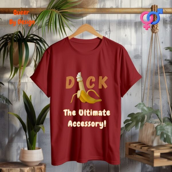 Cock The Ultimate Accessory_cardinal red t-shirt