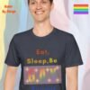 Eat, Sleep, Gay, Repeat_heather navy t-shirt Eat, Sleep, Gay, Repeat_heather navy t-shirt