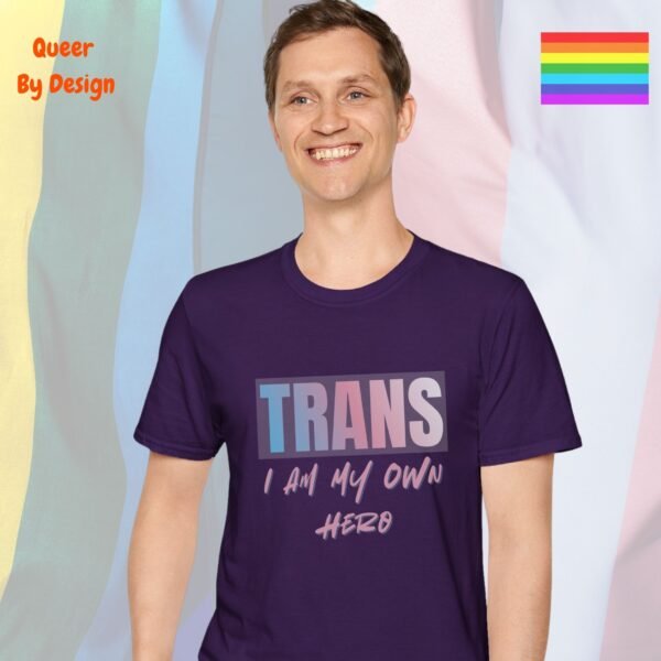 I Am My Own Hero_purple t-shirt