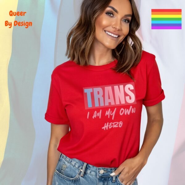 I Am My Own Hero_red t-shirt