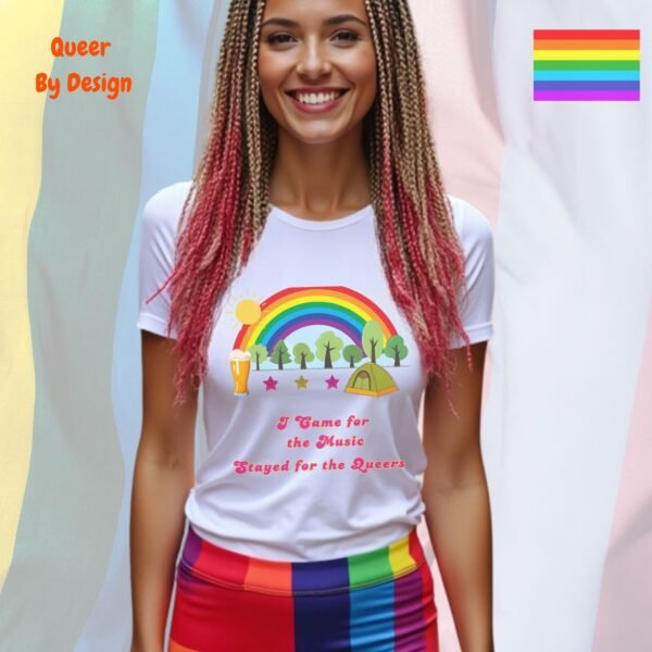 I Came for the Music_ladies white t-shirt