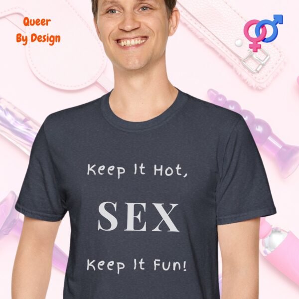 Keep It Hot, Keep It Fun_heather navy t-shirt