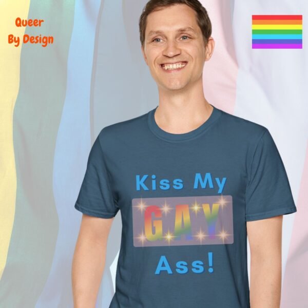 Kiss My Gay Ass_indigo blue t-shirt