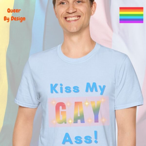 Kiss My Gay Ass_light blue t-shirt