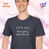 Let’s Get Naughty and Nice_heather navy t-shirt