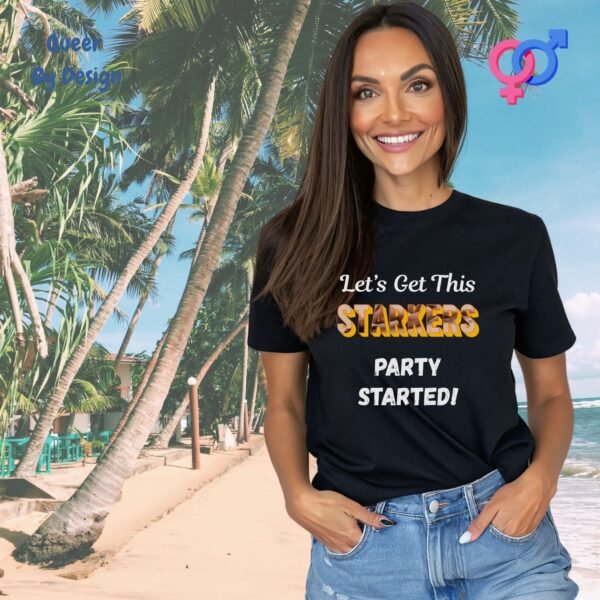Lets Get This Starkers Party Started_womans black t-shirt Lets Get This Starkers Party Started_womans black t-shirt