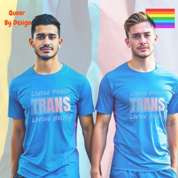 Living Proud, Loving Boldly_carolina blue t-shirt