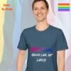 Making Love, Not Labels_indigo blue t-shirt