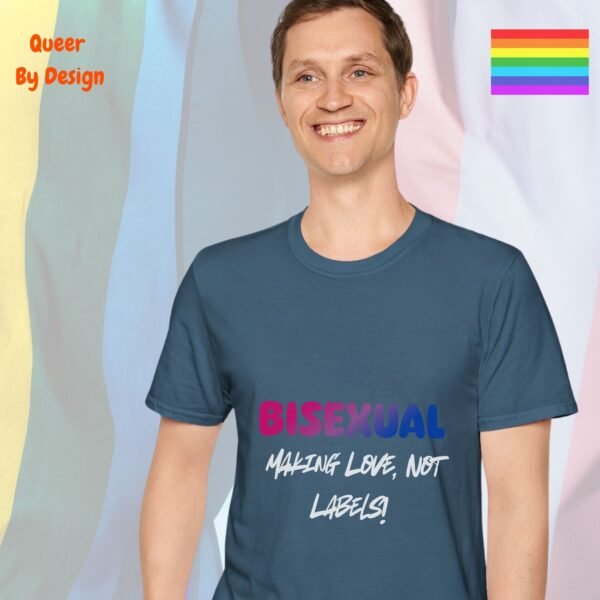 Making Love, Not Labels_indigo blue t-shirt