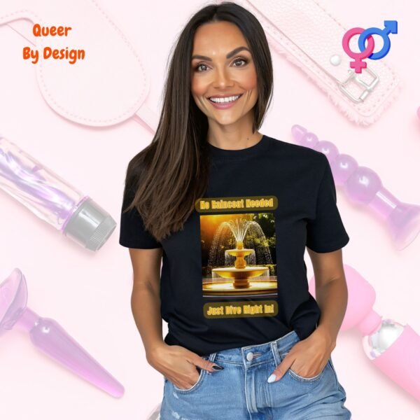 No Raincoat Needed Just Dive Right In_womans black t-shirt