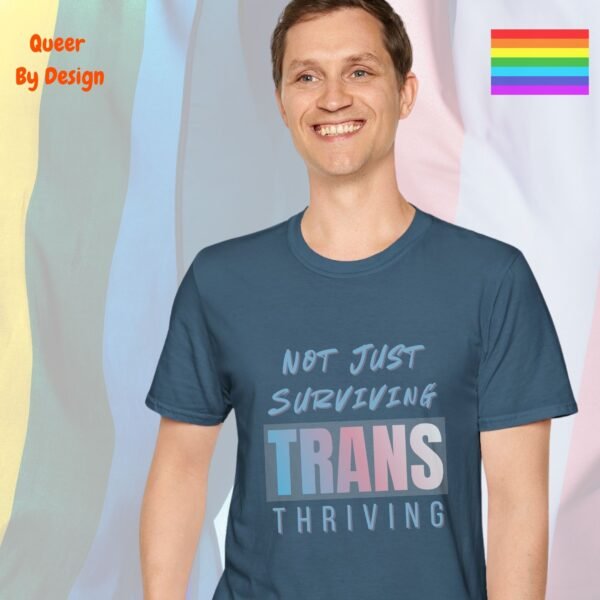 Not Just Surviving, Thriving_indigo blue t-shirt Not Just Surviving, Thriving_indigo blue t-shirt
