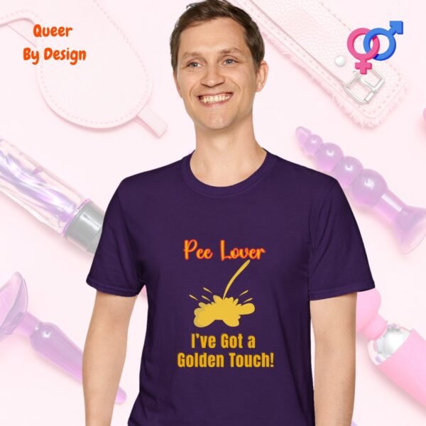 Pee Lover I Have Got a Golden Touch_purple t-shirt