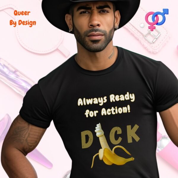 Penis Always Ready for Action_black t-shirt