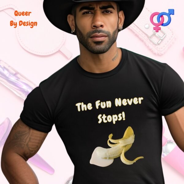 Penis The Fun Never Stops_black t-shirt