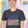 Proud to Stand Out_heather navy t-shirt