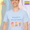Proud to Stand Out_light blue t-shirt