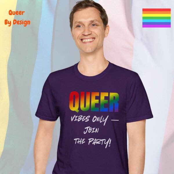 Queer Vibes Only_purple t-shirt