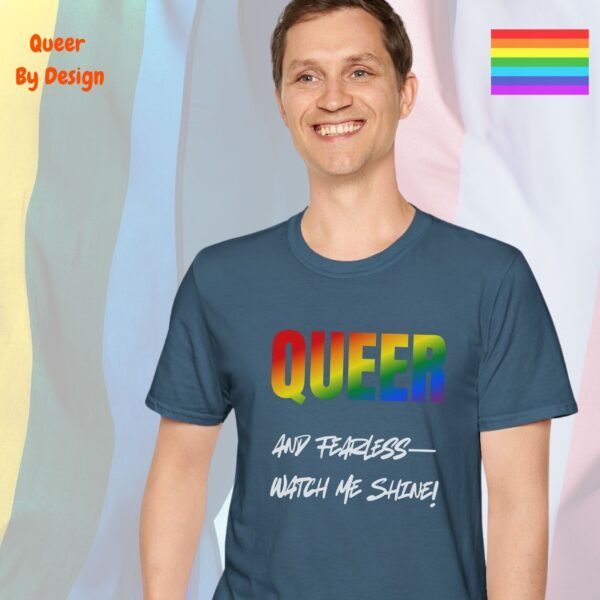 Queer and Fearless_indigo blue t-shirt