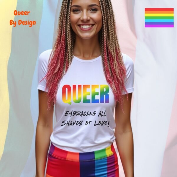 Queer_Embracing All Shades of Love_ladies white t-shirt