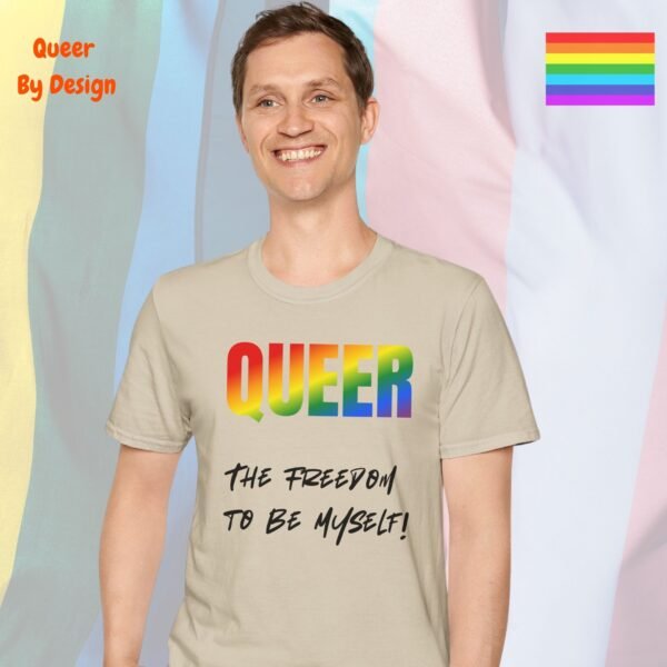 Queer_The Freedom to Be Myself_sand t-shirt