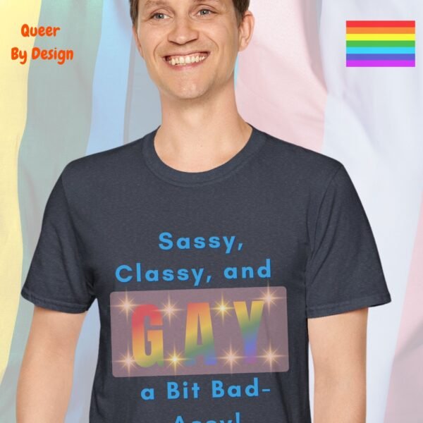 Sassy Classy and a Bit Bad-Assy_heather navy t-shirt Sassy Classy and a Bit Bad-Assy_heather navy t-shirt
