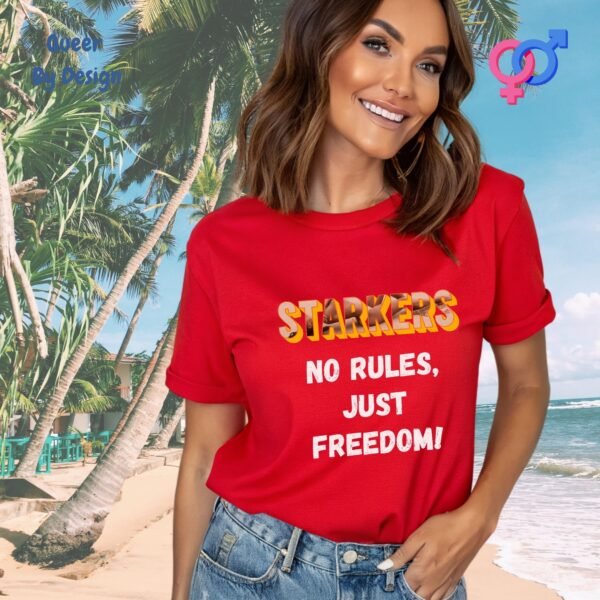 Starkers_No Rules, Just Freedom_red t-shirt