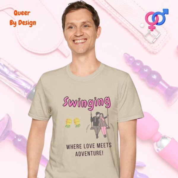 Swinging_Where Love Meets Adventure_sand t-shirt