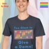 Too Glam to Give a Damn_heather navy t-shirt