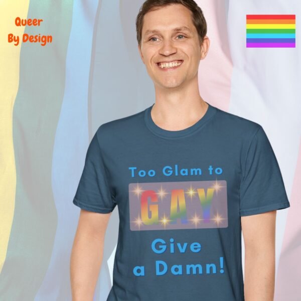 Too Glam to Give a Damn_indigo blue t-shirt
