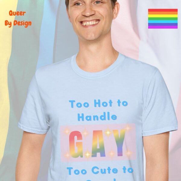 Too hot to handle_light blue t-shirt