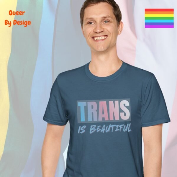 Trans Is Beautiful_indigo blue t-shirt
