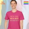 We’re Here, We’re Queer_heliconia t-shirt