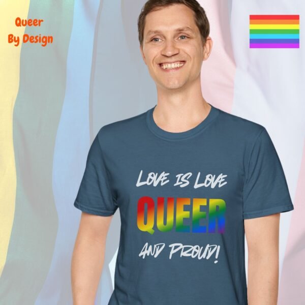 Love is Love and Proud_indigo blue t-shirt