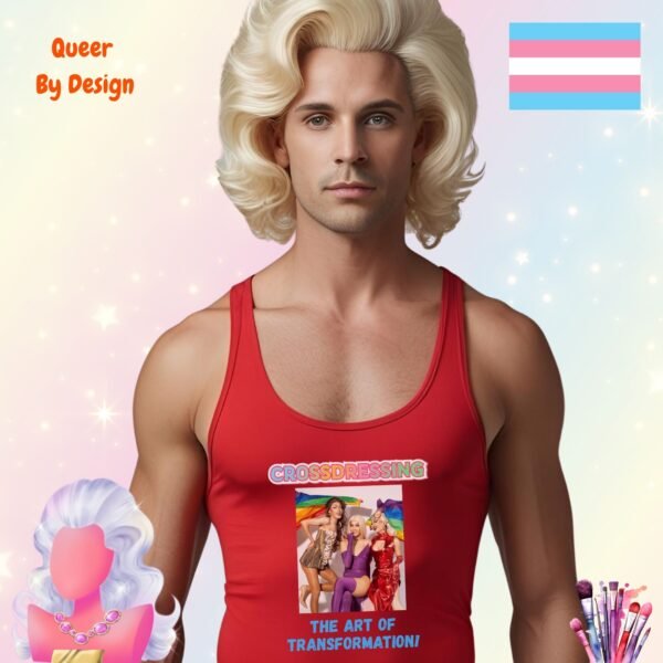 Crossdressing The Art of Transformation_mans red tanktop Crossdressing The Art of Transformation_mans red tanktop