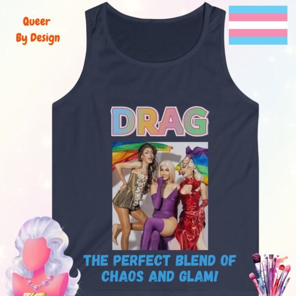 Drag The Perfect Blend of Chaos and Glam_navy tanktop