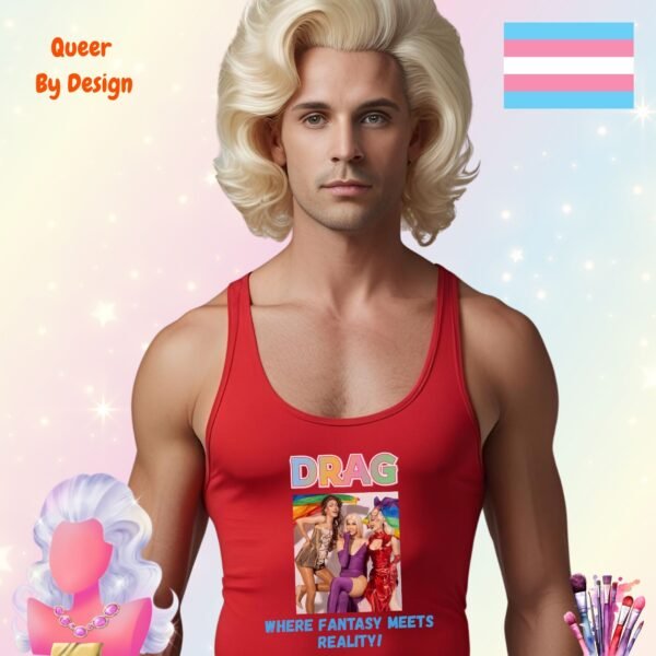 Drag Where Fantasy Meets Reality_mans red tanktop