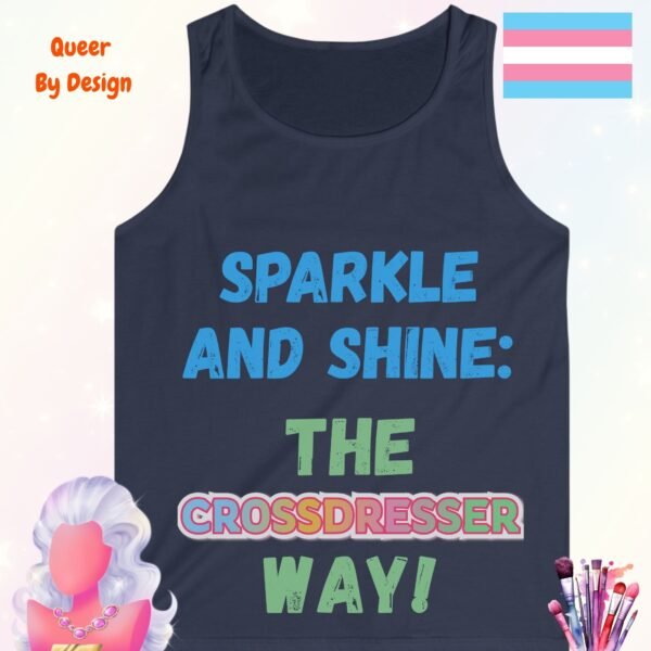 Sparkle and Shine The Crossdresser Way_navy tanktop