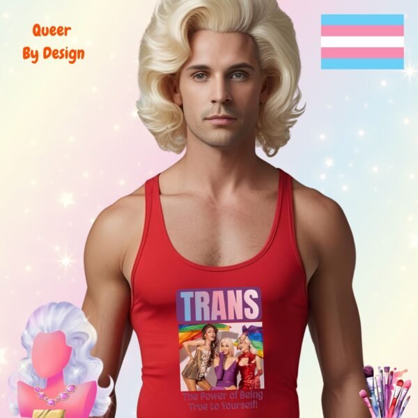 Trans The Power of Being True to Yourself_mans red tanktop