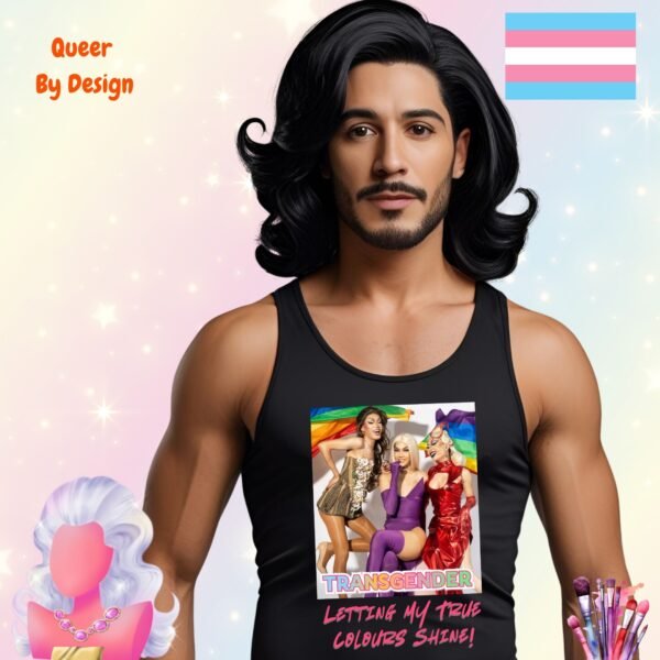 Transgender Letting My True Colours Shine_black mans tanktop
