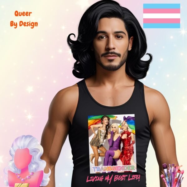 Transgender Living My Best Life_black mans tanktop